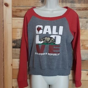 Green Sleeved California sweatshirt Size L Junior